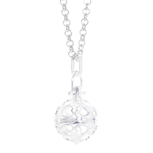 Hot selling hollow openable palace bell love magic box pendant aromatherapy necklace sweater chain wholesale nkv22