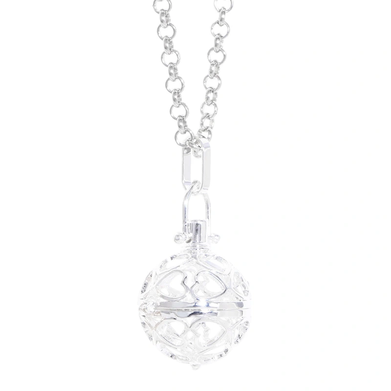 Hot selling hollow openable palace bell love magic box pendant aromatherapy necklace sweater chain wholesale nkv22