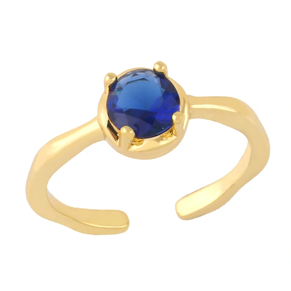 Clearance European and American Internet celebrity light luxury geometric zircon ring men and women simple index finger ring couple ring riq08