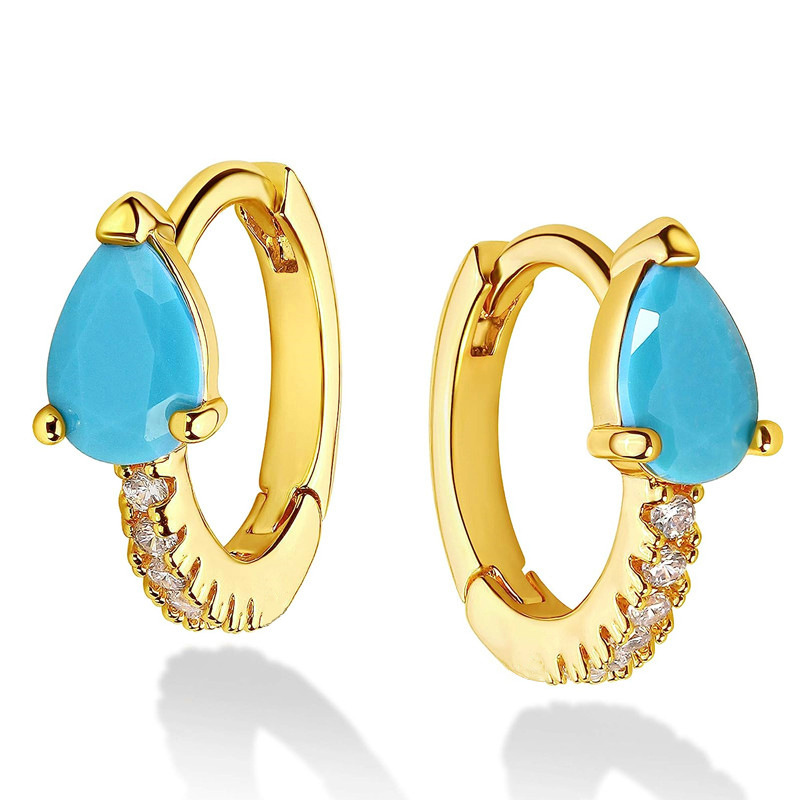  Fashionable bohemian style ear clips, teardrop-shaped design, versatile earrings, temperament personality autumn earrings