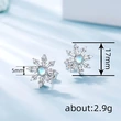  Fashion Christmas snowflake earrings for women, exquisite and small, festive matching earrings, popular New Year style