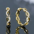 New wedding three-dimensional jewelry French wave pattern winding design earrings elegant temperament jewelry