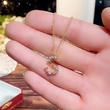 Full diamond letter S necklace copper gold-plated English necklace female DIY pendant diamond clavicle necklace