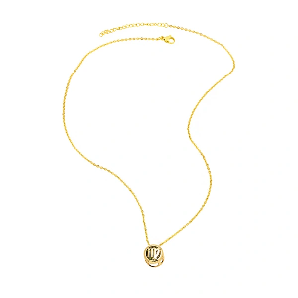 AS jewelry Europe and the United States hot selling twelve constellation necklace zircon double-sided hollow birthstone clavicle chain nkb794