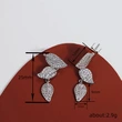   Lady lady hot sale forest earrings light luxury shiny leaves leaf jewelry high-end network celebrity style