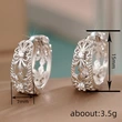 Korean style gentle style earrings for women metal hollow flower Chrome Heart accessories French hot selling jewelry