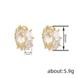 Daily commuting light luxury style earrings for women four claw inlaid zircon jewelry high-end dress accessories jewelry