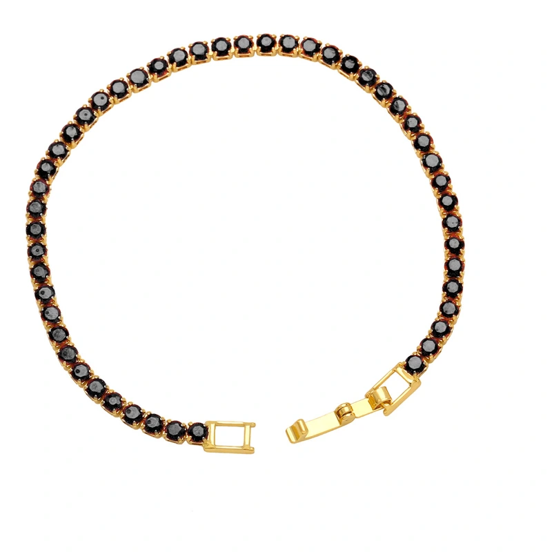 Hot selling European and American style colored zircon bracelet female Internet celebrity fashion niche retro colored diamond hand jewelry brh90