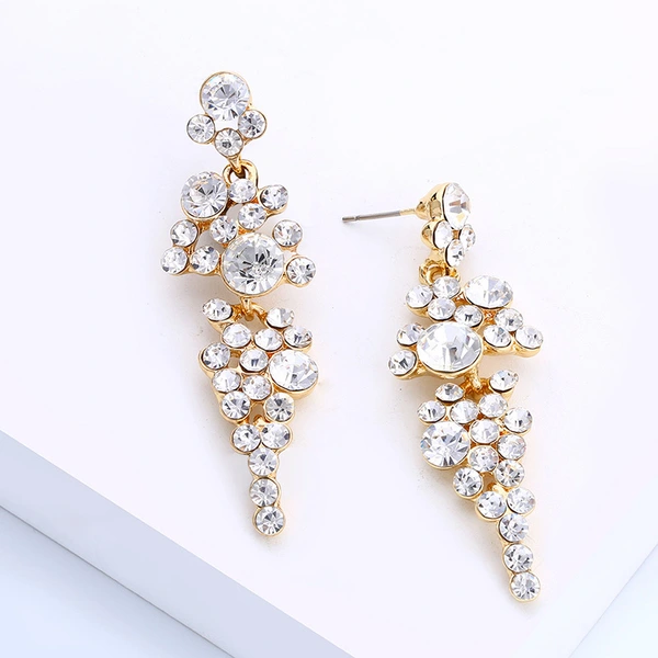 European and American fashion classic bridal earrings ladies long temperament crystal earrings earrings erj36