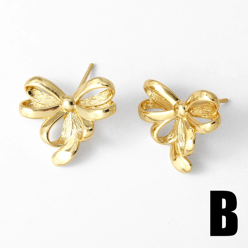 AS jewelry earrings bow earrings gold-plated zircon earrings earrings era167