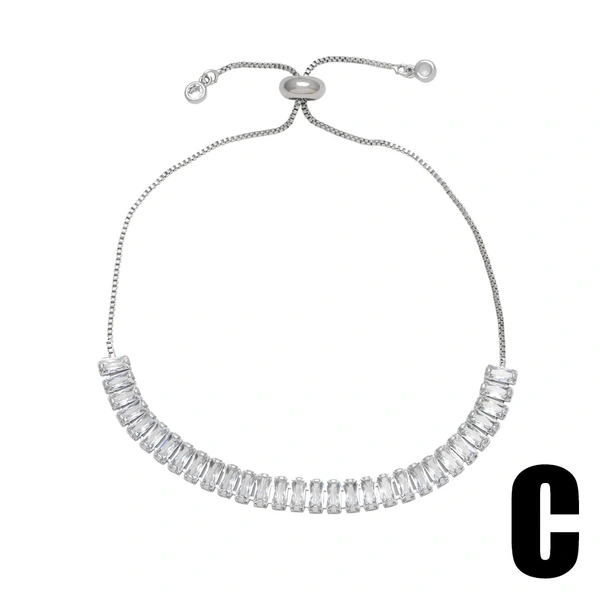 European and American style fashion simple zircon bracelet female niche light luxury high-end bracelet cold style jewelry brc89