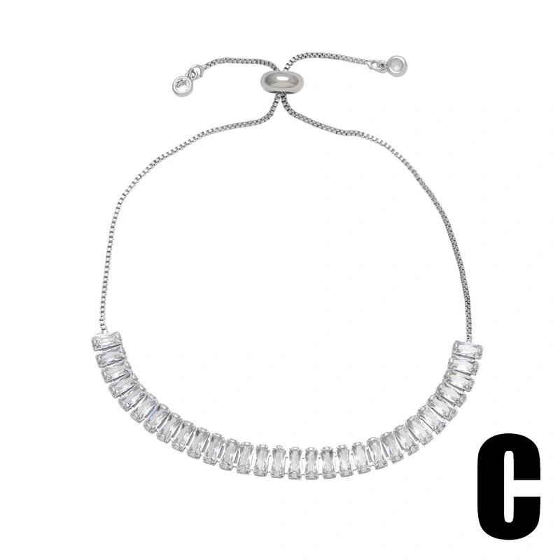 European and American style fashion simple zircon bracelet female niche light luxury high-end bracelet cold style jewelry brc89