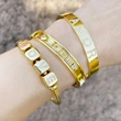 European and American 26 square brand English letter bracelet female bracelet cold style personality DIY diamond letter bracelet brc87