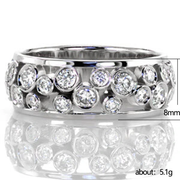 Best-selling new exquisite hollow micro-inlaid zircon ring unisex temperament ring