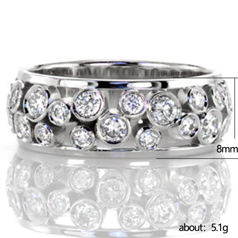 Best-selling new exquisite hollow micro-inlaid zircon ring unisex temperament ring