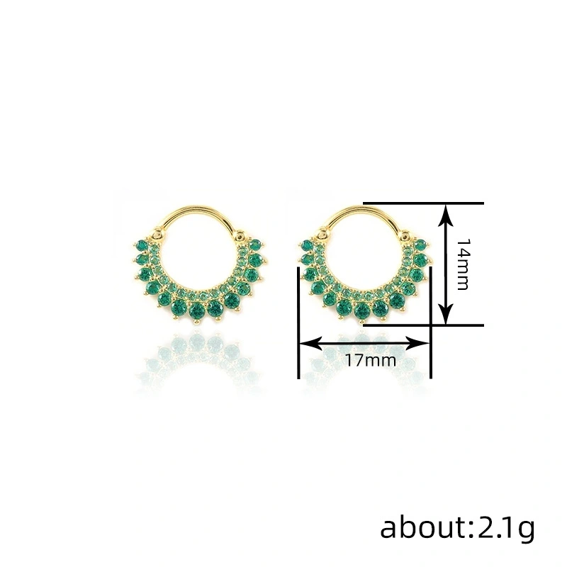 Manufacturer's source exquisite earrings for women, hot selling, multiple colors available, colorful zircon personalized jewelry