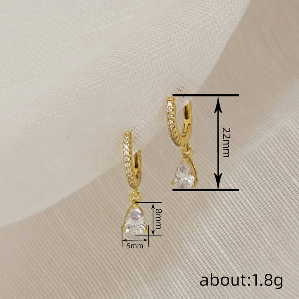 Hot selling earrings for women in Europe and America, water drop geometric hoop earrings, fashionable and everyday matching styles