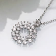   New accessories fashion simple wreath women's pendant necklace micro-inlaid zircon platinum jewelry