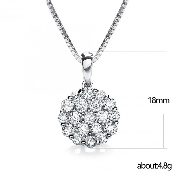 New Korean style fashion flower zircon necklace female sweet short clavicle chain student necklace