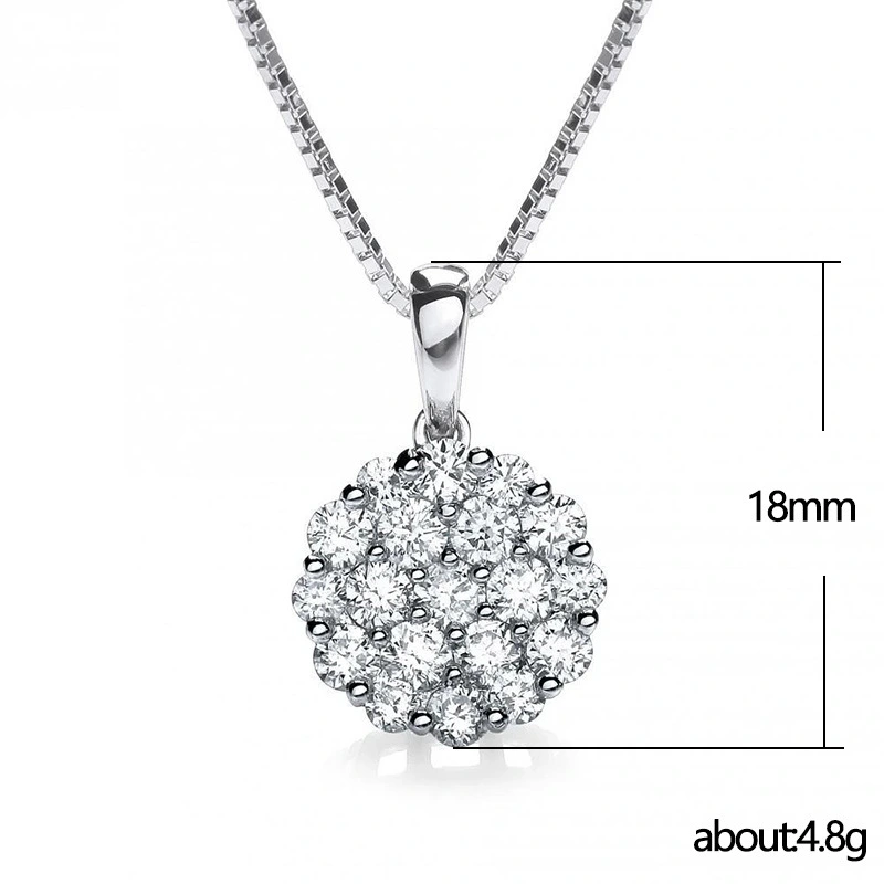 New Korean style fashion flower zircon necklace female sweet short clavicle chain student necklace
