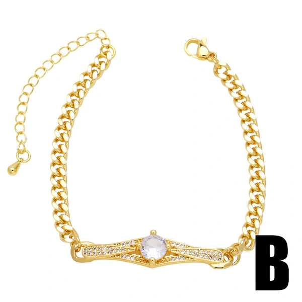 European and American jewelry Bagu chain bracelet female niche design high-end copper plated 18k gold jewelry accessories brm11