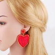 New hot selling Bohemian earrings jewelry love peach heart rice bead earrings earrings wholesale era191