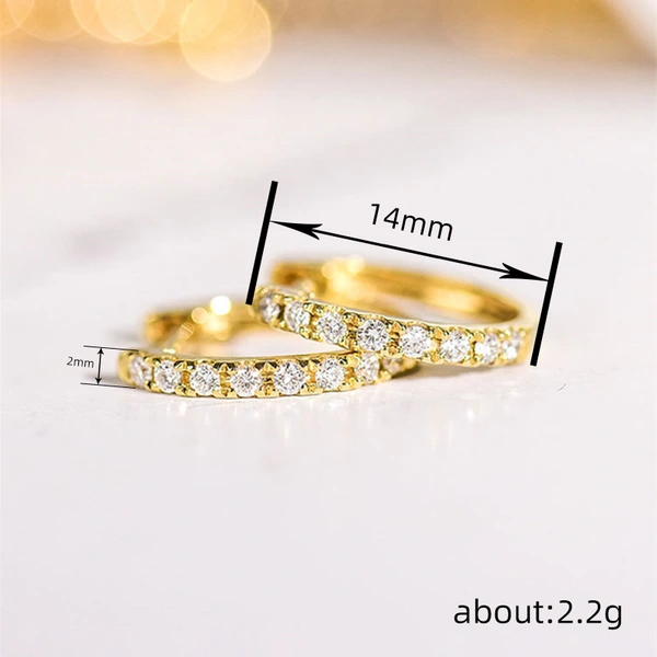 Source manufacturer light luxury style earrings for women, exquisite micro-inlaid zircon jewelry, elegant earrings for daily wear