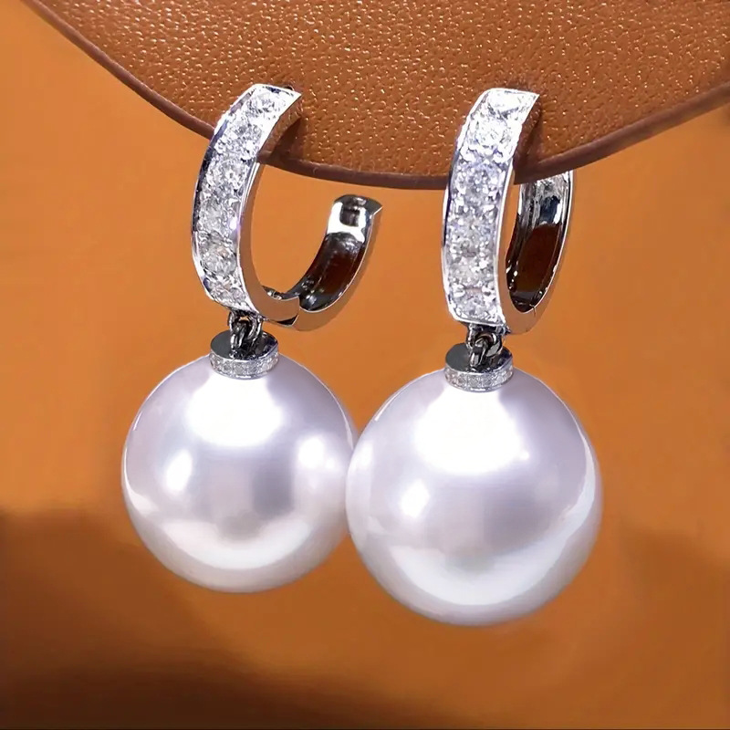 Hong Kong style hot selling imitation pearl earrings Baroque lady temperament jewelry Korean style elegant dress matching