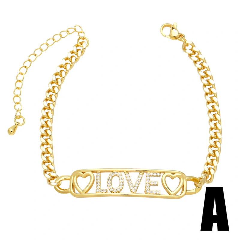 European and American simple fashion love bracelet niche design LOVE inlaid zircon elephant hand jewelry brm18