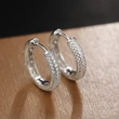 Simple and versatile hip-hop men's ear clips European and American couple earrings wholesale niche fashion zircon earrings