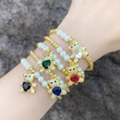 European and American trendy love bear bracelet female design niche versatile temperament pearl bracelet wholesale bra61