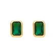 Sparkling diamond color rectangular zircon earrings sweet simple versatile small exquisite earrings earrings female erq42