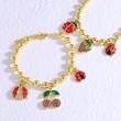 AS jewelry new gold-plated insect strawberry oil drop pendant bracelet bracelet brg27 bracelet