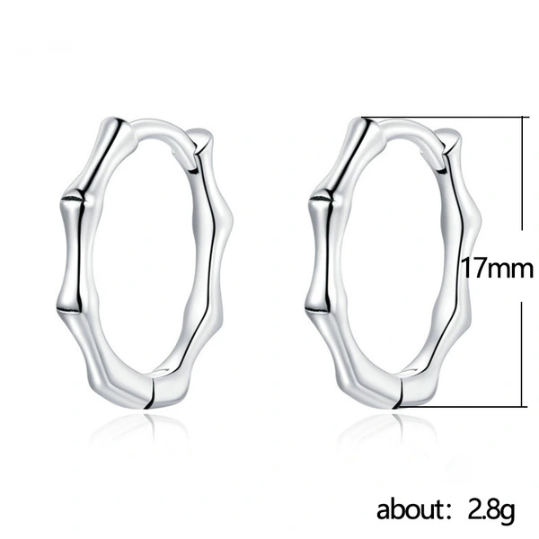   New style earrings, simple, unisex, smooth bamboo earrings, fashionable and versatile earrings