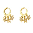 European and American metal earrings trendy temperament cross star earrings net celebrity fashion personality airplane earrings erz18