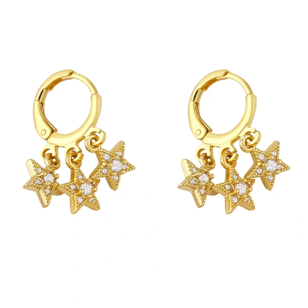 European and American metal earrings trendy temperament cross star earrings net celebrity fashion personality airplane earrings erz18
