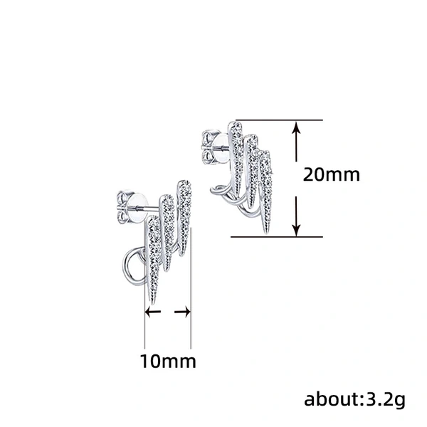 Light luxury high-end unique earrings niche design dry girl autumn and winter style Xiaohongshu same European and American style earrings