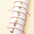 AS jewelry popular fruit cherry pendant bracelet female woven adjustable hand rope brd94