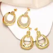 AS jewelry Europe and the United States hot selling irregular earrings female copper plated 18k gold inlaid zircon earrings earrings era342