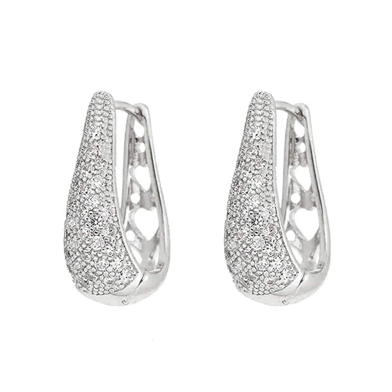 Temperament versatile U-shaped earrings for women, exquisite and small, elegant jewelry, hot-selling popular online celebrity style jewelry