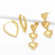 Hot selling light luxury high-end cool style love earrings simple personality versatile heart-shaped earrings ert80