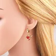 AS jewelry hot selling wind drop oil love heart shaped mushroom pendant earrings earrings era141