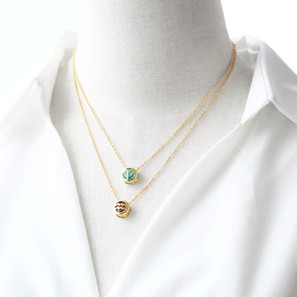 AS jewelry Europe and the United States hot selling twelve constellation necklace zircon double-sided hollow birthstone clavicle chain nkb794