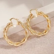 Middle Eastern European and American earrings for women with twisted spiral design, high-end style, super popular