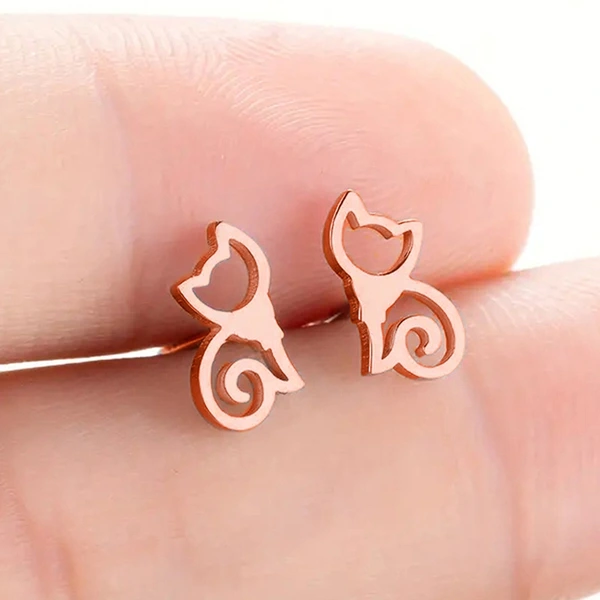  European and Korean simple cute animal earrings for women minimalist cute fox earrings daily wear trendy earrings