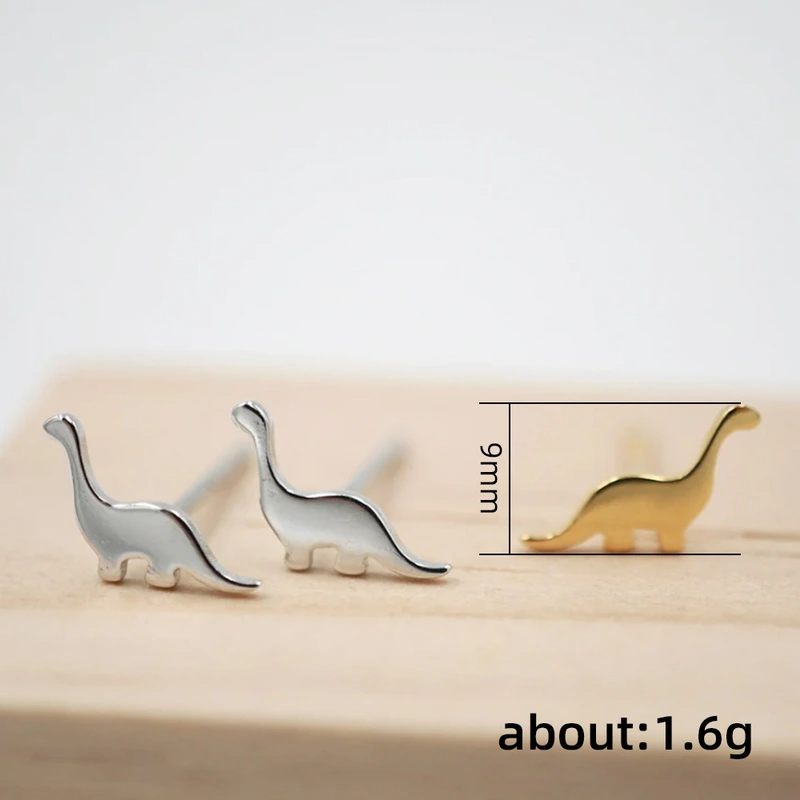 Fun dinosaur earrings for women, Japanese and Korean style, niche design, mini animal earrings, Yiwu jewelry wholesale