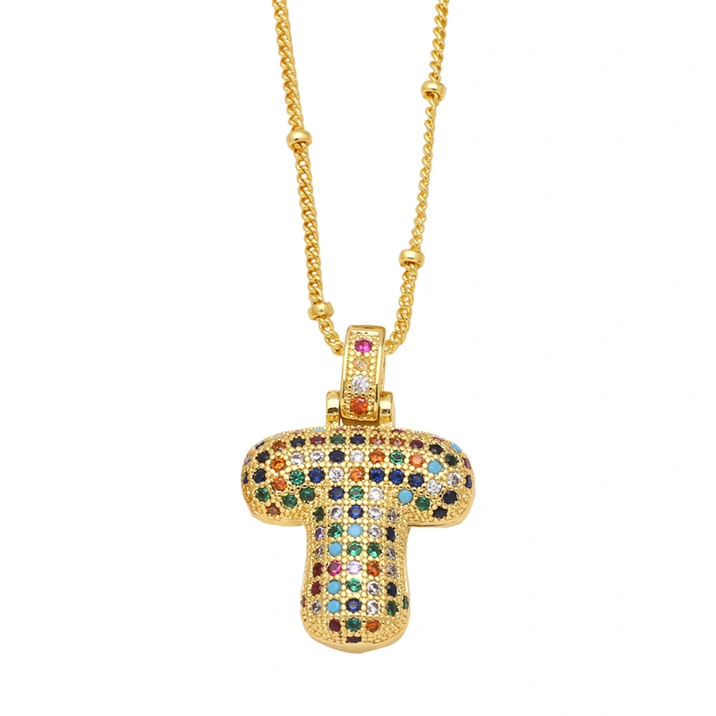 AS jewelry new color 26 English letters pendant necklace female inlaid zircon clavicle chain nkb031