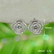 Hong Kong style dazzling camellia earrings Xiaohongshu hot item exquisite earrings support