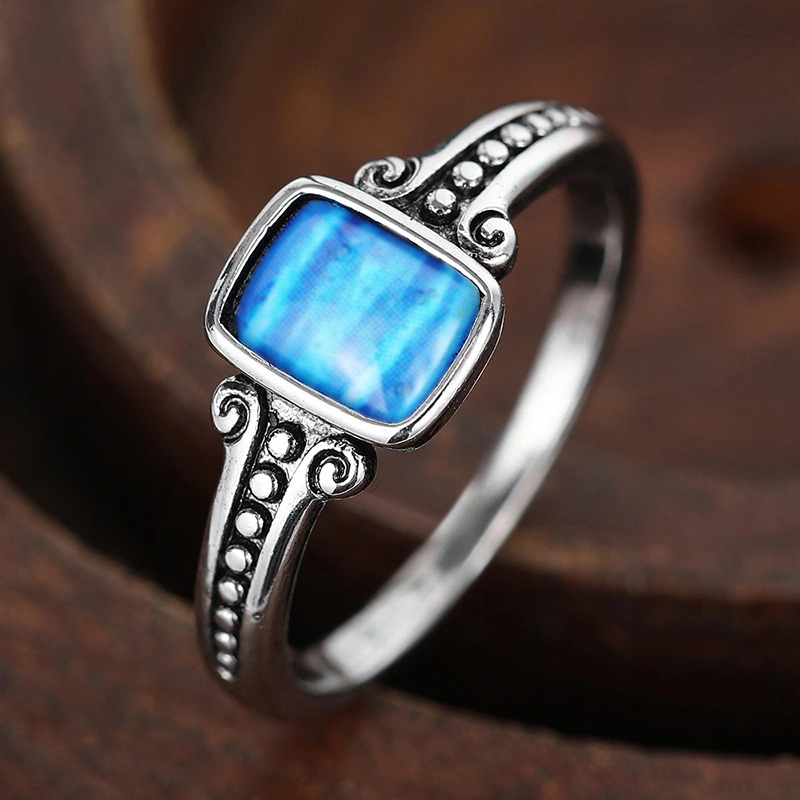  European and American style factory direct sales new ring water drop line exquisite design niche light luxury high-end jewelry