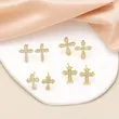 AS jewelry Europe and the United States hot selling cross earrings female copper plated 18k gold full zircon earrings era369